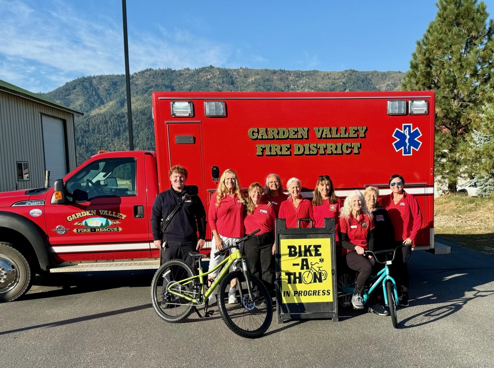Auxiliary members at the 2025 bike-a-thon.